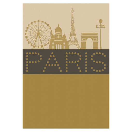 Le Jacquard Français theedoek Paris Lumière brown
