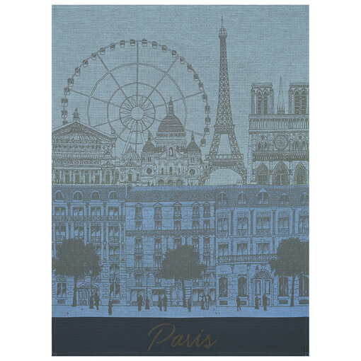 Le Jacquard Français theedoek Paris Panorama azure