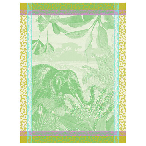 Le Jacquard Français theedoek Sinharâja green