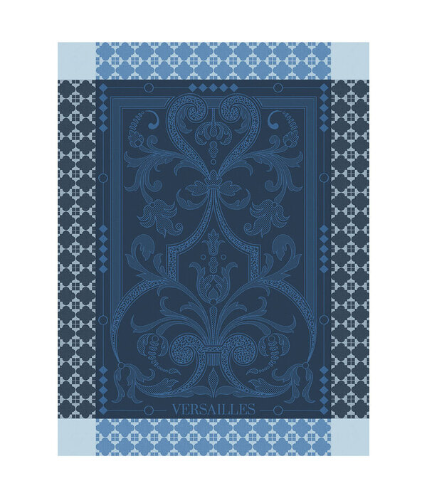 Le Jacquard Français theedoek Versailles ornements blue