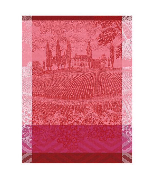 Le Jacquard Français theedoek Vignoble pink