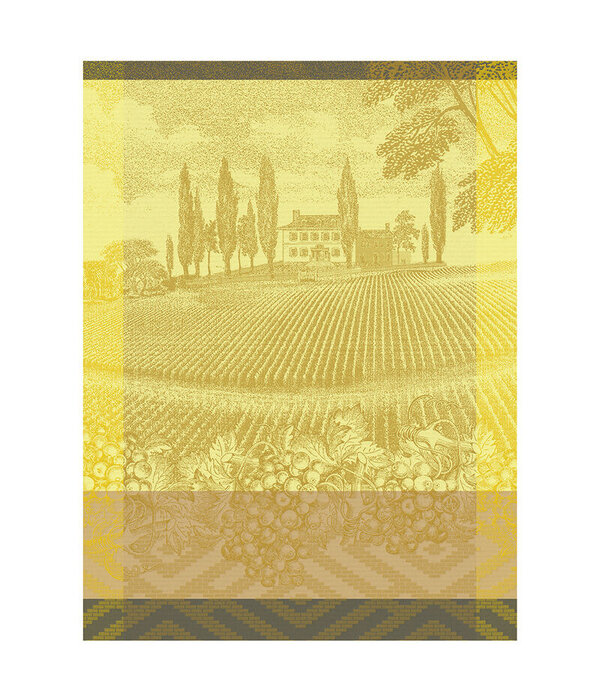 Le Jacquard Français theedoek Vignoble yellow