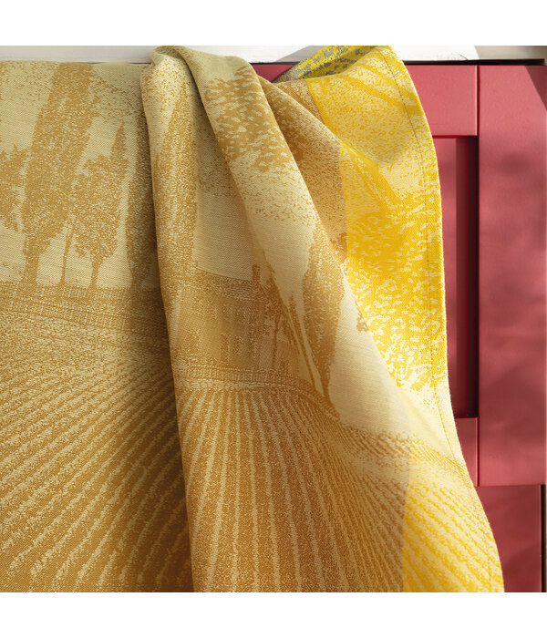 Le Jacquard Français theedoek Vignoble yellow