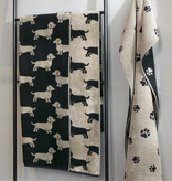 Cawö handdoekenlijn Teckels We Love Dogs zwart-beige 6246/93