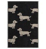 Cawö handdoekenlijn Teckels We Love Dogs zwart-beige 6246/93