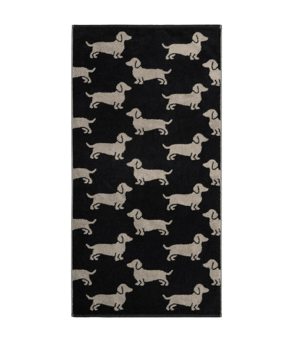 Cawö handdoekenlijn Teckels We Love Dogs zwart-beige 6246/93