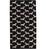 Cawö handdoekenlijn Teckels We Love Dogs zwart-beige 6246/93