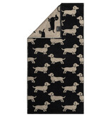 Cawö handdoekenlijn Teckels We Love Dogs zwart-beige 6246/93