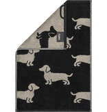 Cawö handdoekenlijn Teckels We Love Dogs zwart-beige 6246/93
