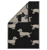 Cawö handdoekenlijn Teckels We Love Dogs zwart-beige 6246/93