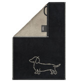 Cawö handdoekenlijn Teckels We Love Dogs zwart-beige 6248/93