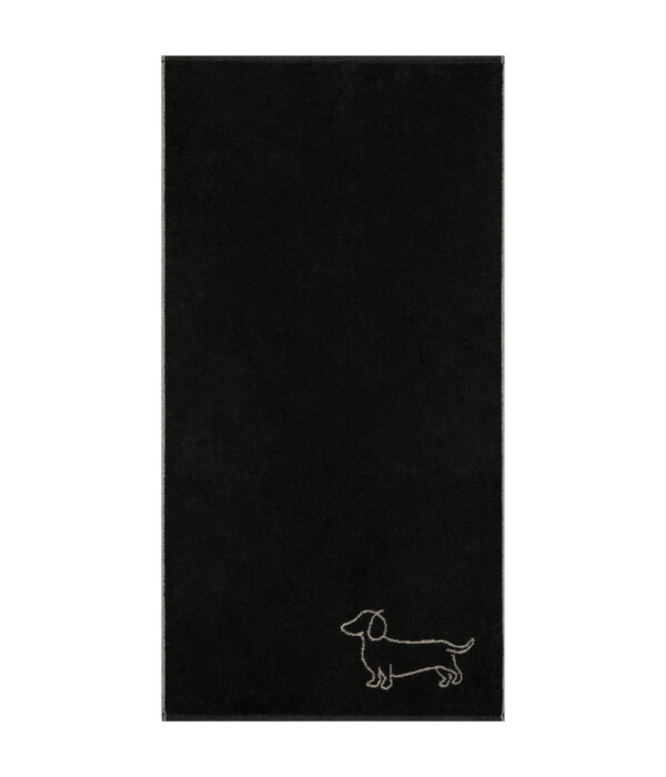 Cawö handdoekenlijn Teckels We Love Dogs zwart-beige 6248/93
