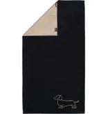 Cawö handdoekenlijn Teckels We Love Dogs zwart-beige 6248/93