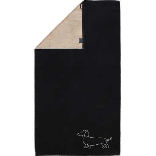 Cawö handdoekenlijn Teckels We Love Dogs zwart-beige 6248/93, vanaf