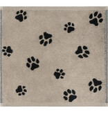 Cawö set van 3 kleine handdoekjes 30x30 cm Teckels We Love Dogs zwart-beige 6249/93
