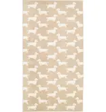 Cawö handdoekenlijn Teckels We Love Dogs natur-beige 6246/33
