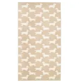 Cawö handdoekenlijn Teckels We Love Dogs natur-beige 6246/33