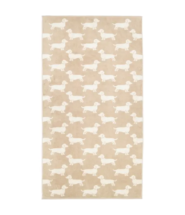 Cawö handdoekenlijn Teckels We Love Dogs natur-beige 6246/33