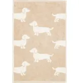 Cawö handdoekenlijn Teckels We Love Dogs natur-beige 6246/33