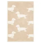 Cawö handdoekenlijn Teckels We Love Dogs natur-beige 6246/33