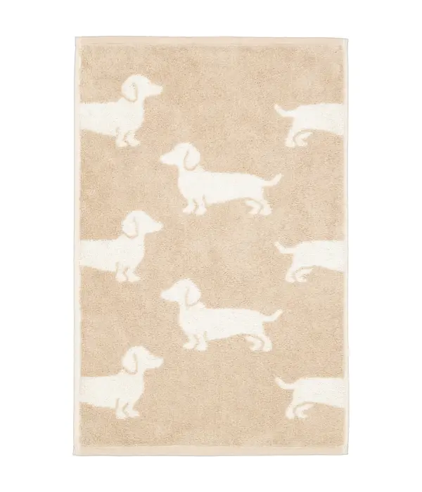 Cawö handdoekenlijn Teckels We Love Dogs natur-beige 6246/33