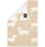 Cawö handdoekenlijn Teckels We Love Dogs natur-beige 6246/33