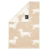 Cawö handdoekenlijn Teckels We Love Dogs natur-beige 6246/33