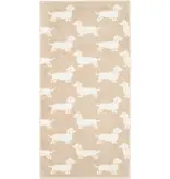Cawö handdoekenlijn Teckels We Love Dogs natur-beige 6246/33
