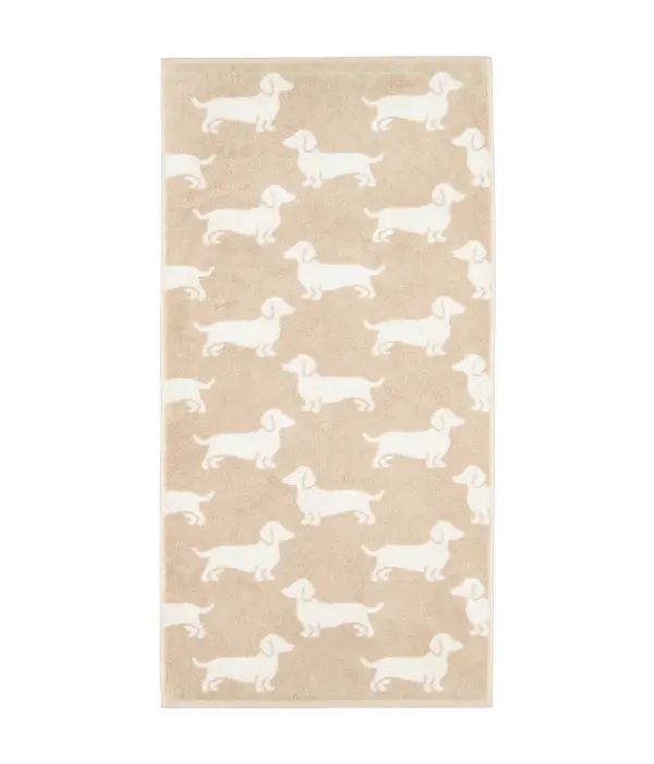 Cawö handdoekenlijn Teckels We Love Dogs natur-beige 6246/33