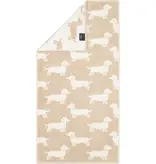 Cawö handdoekenlijn Teckels We Love Dogs natur-beige 6246/33
