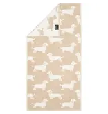 Cawö handdoekenlijn Teckels We Love Dogs natur-beige 6246/33
