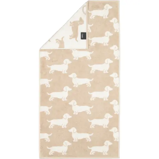 Cawö handdoekenlijn Teckels We Love Dogs natur-beige 6246/33, vanaf