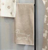 Cawö handdoekenlijn Teckels We Love Dogs natur-beige 6248/33
