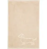 Cawö handdoekenlijn Teckels We Love Dogs natur-beige 6248/33