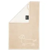 Cawö handdoekenlijn Teckels We Love Dogs natur-beige 6248/33