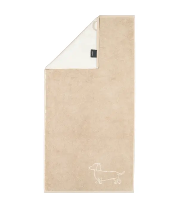 Cawö handdoekenlijn Teckels We Love Dogs natur-beige 6248/33