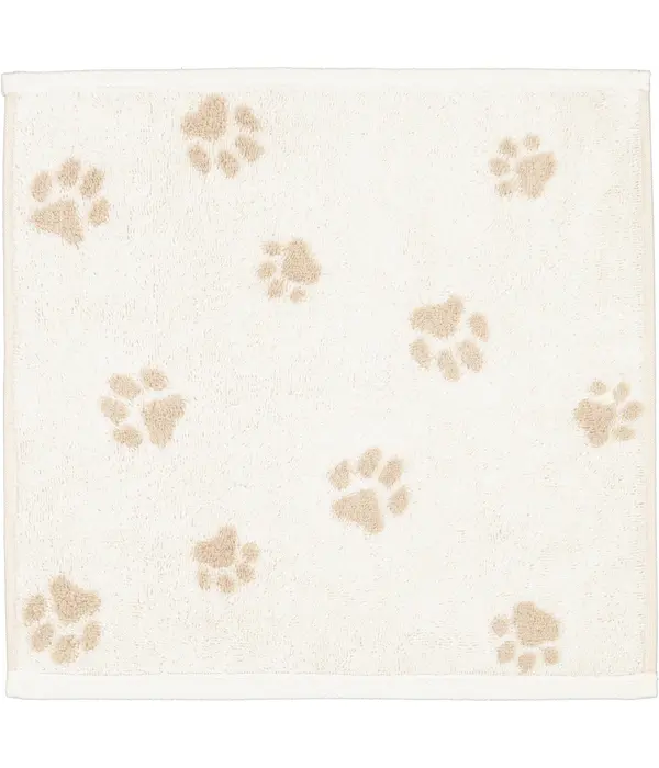Cawö set van 3 kleine handdoekjes 30x30 cm Teckels We Love Dogs natur-beige 6249/33