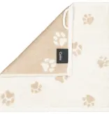 Cawö set van 3 kleine handdoekjes 30x30 cm Teckels We Love Dogs natur-beige 6249/33