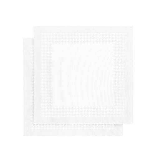 De Witte Lietaer theedoek wit Pied de Poule (white)