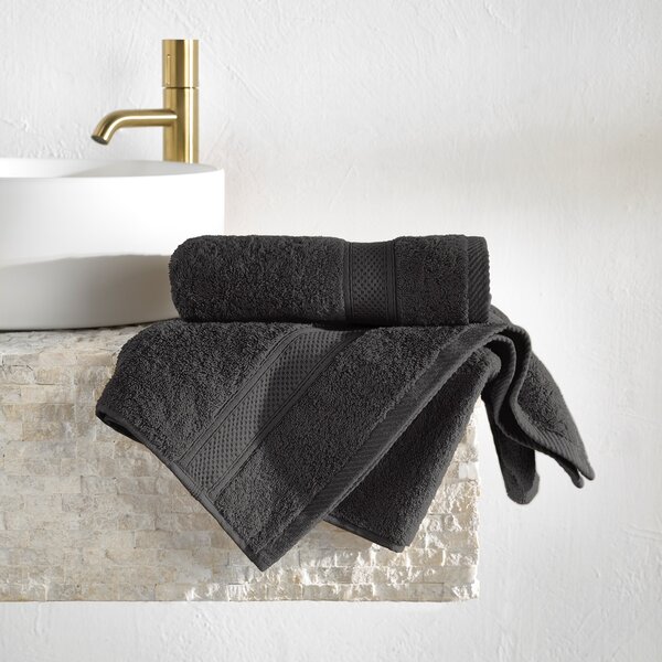 donkergrijze handdoeken Stephanie ebony, vanaf