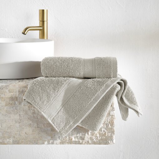 De Witte Lietaer zilvergrijze handdoeken Stephanie dove, vanaf