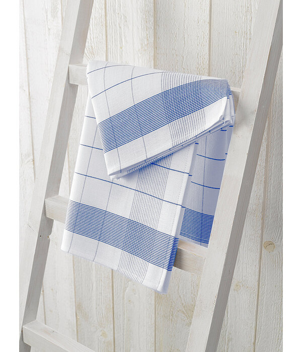 De Witte Lietaer theedoek mixte halflinnen blue