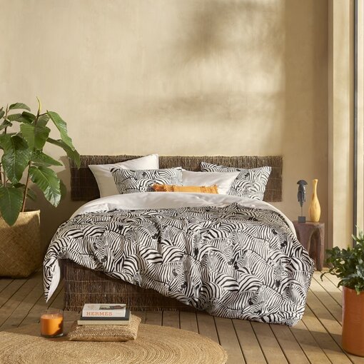 De Witte Lietaer dekbedovertrekset Zebra, eggshell 200TC, vanaf