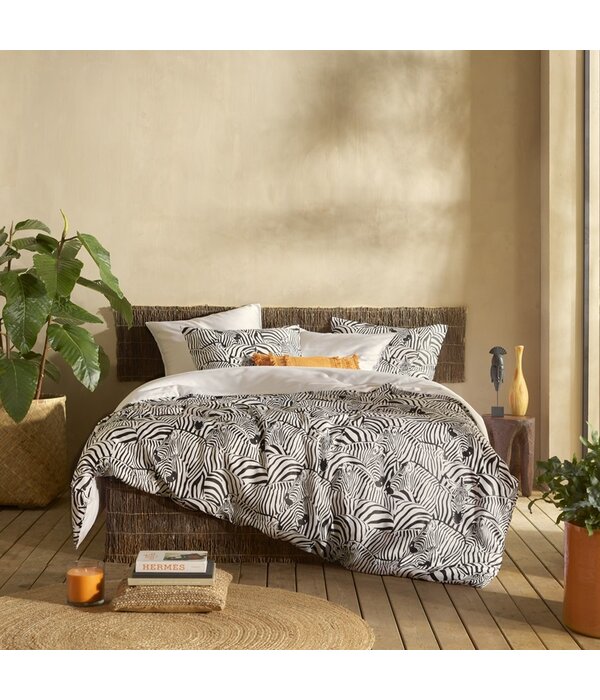 De Witte Lietaer dekbedovertrekset Zebra, eggshell 200TC