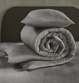 De Witte Lietaer flanellen dekbedovertrekset Tarbot charcoal gray, 140x220 cm