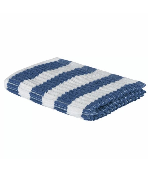 Jorzolino Vaatdoek gestreept denim blauw-wit