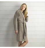 De Witte Lietaer taupe badjas Felicia, ground maat L