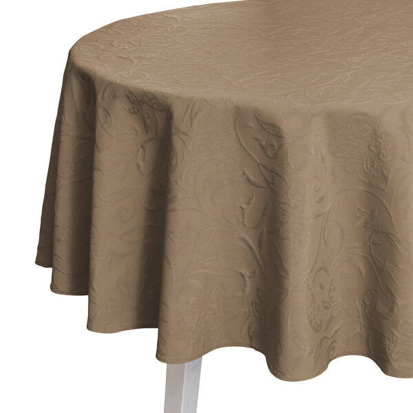 Cordoba tafellaken 170 rond kleur nougat (N)