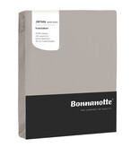 Bonnanotte taupekleurige (stone) strijkvrij jersey hoeslakens double (dubbel)