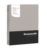 Bonnanotte taupekleurige (stone) strijkvrij jersey hoeslakens double (dubbel)